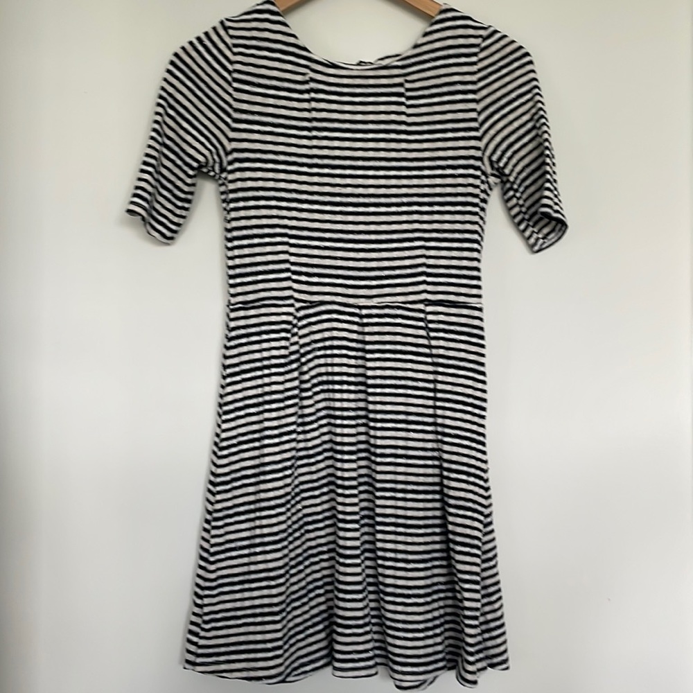 Copper Key Black & White Striped Dress Sz L